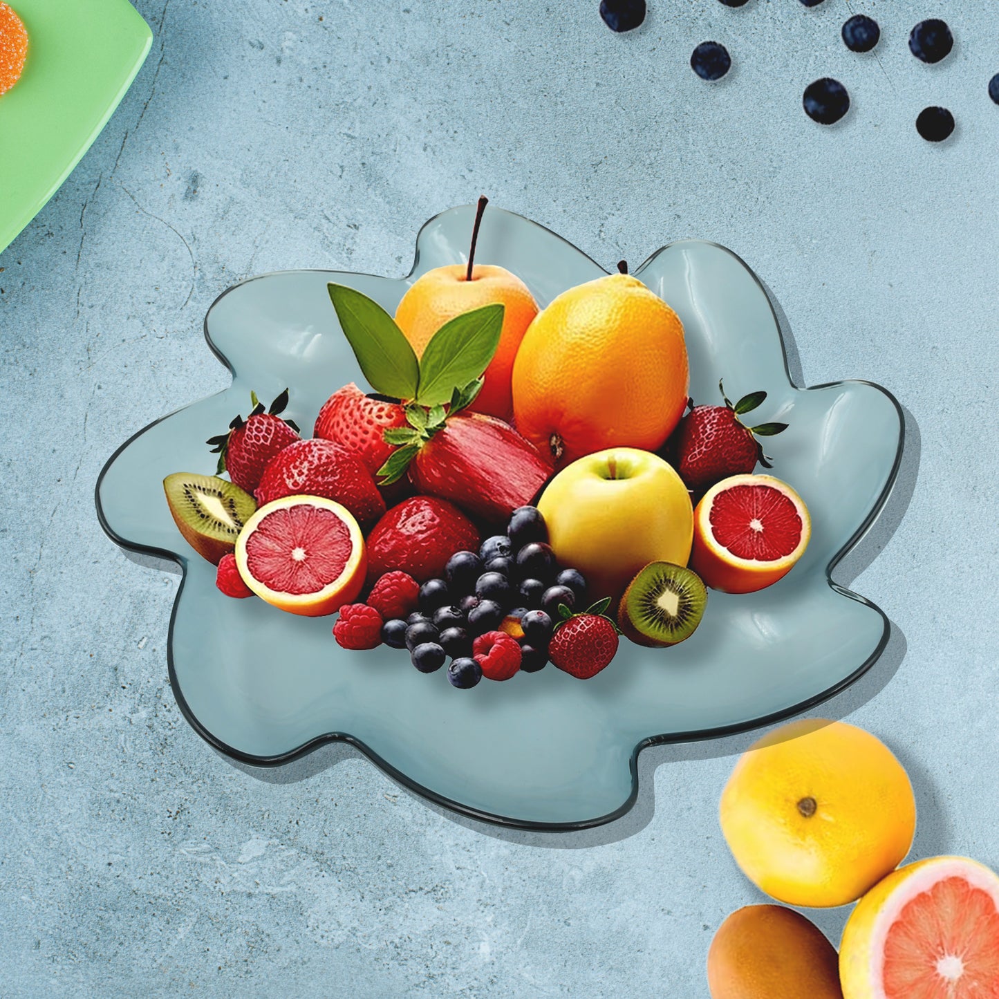 Flower Shape Plastic Dinner Fruit Plate Tray Snacks Breakfast Plate Friendly Plastic Plate For Kids Party Supplies Birthday Holiday Party Dinnerware Supplies (1 Pc)