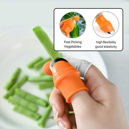 Pair V Thumb Cutter With Box Used In All Kinds Of Household And Official Kitchen Purposes For Peeling And Cutting Of Various Types Of Vegetables And Fruits Etc.