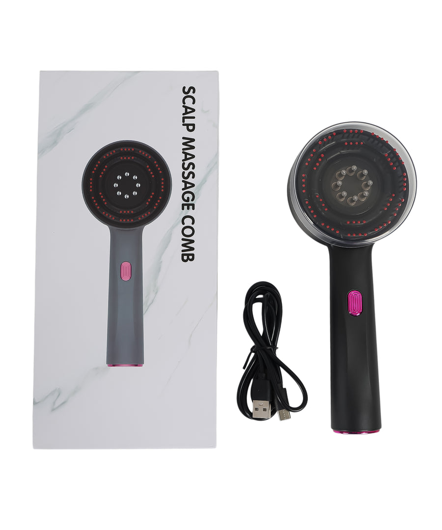 Rechargeable Scalp Massage Comb – Infrared Light, Fluid Guide, USB-C