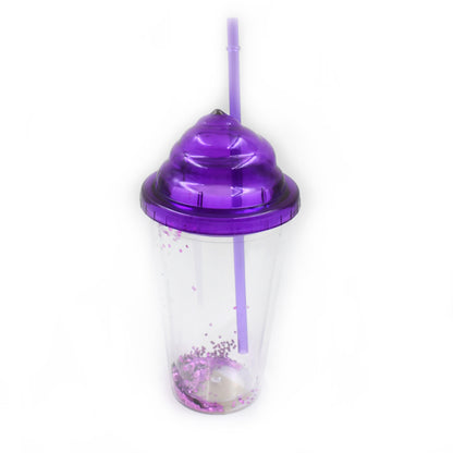 High Quality Plasticcreative Cold Drink Cup  Tumble Reusable Tea Coffee Tumbler With Lid And Straw Double Wall Plastic Drinking Sport Bottletravel Tumbler (1 Pc  Mix Color)