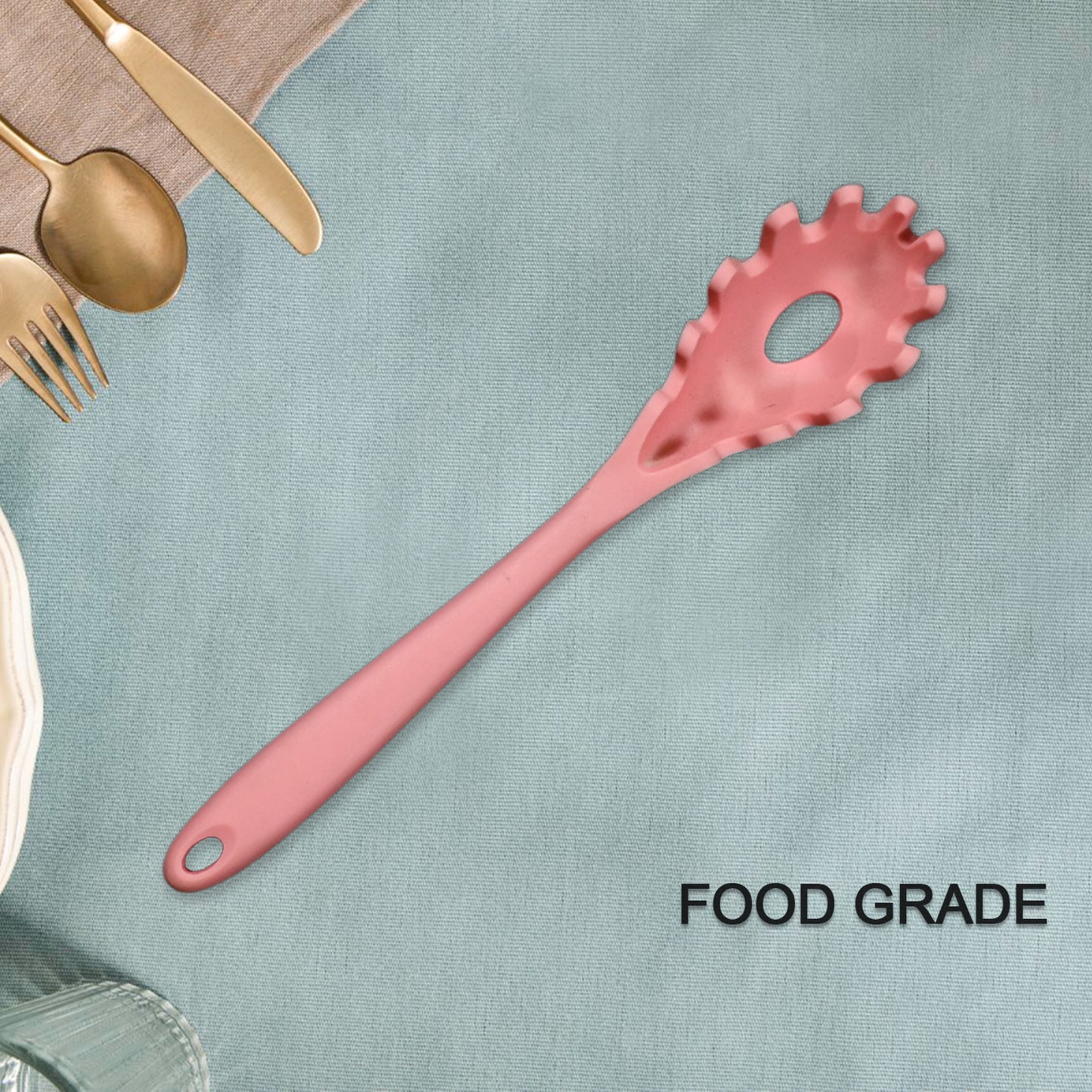 Pasta Fork Silicone Cookware Spaghetti Strainer Server Spoon No Hurt The Pot High Temperature Resistant Nonslip.