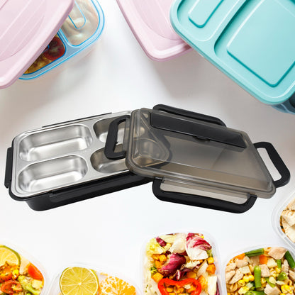 4 Compartment Insulated Lunch Box Stainless Steel Tiffin Box For Boys Girls School  Office Men For Microwave  Dishwasher  Freezer Safe Adult Children Food Container (1 Pc)