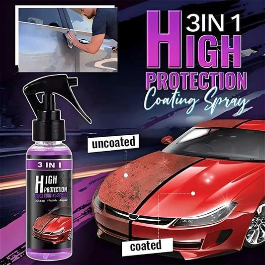 3 in 1 High Protection Quick Car Ceramic Coating Spray - Car Wax Polish Spray (Pack 2)