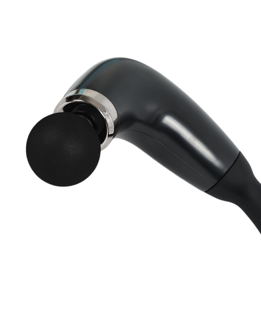 Rechargeable 9-Speed Fascial Massage Gun – L-Shaped, 4 Heads