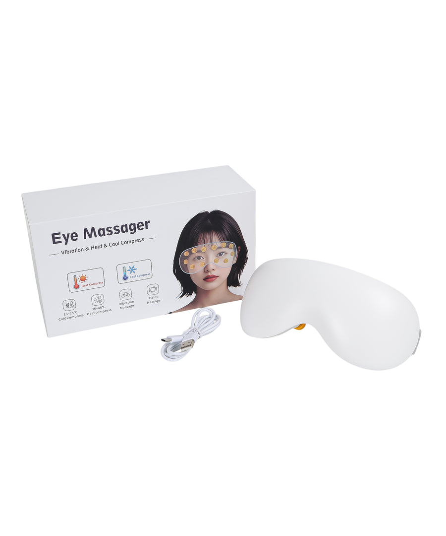 Smart Eye Massager - Cold and Heat Therapy, Music, 1200mAh Rechargeable