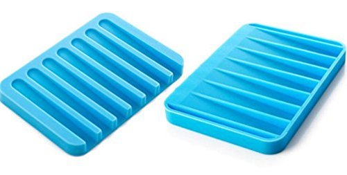 Silicone Soap Holder Soap Dish Stand Saver Tray Case For Shower