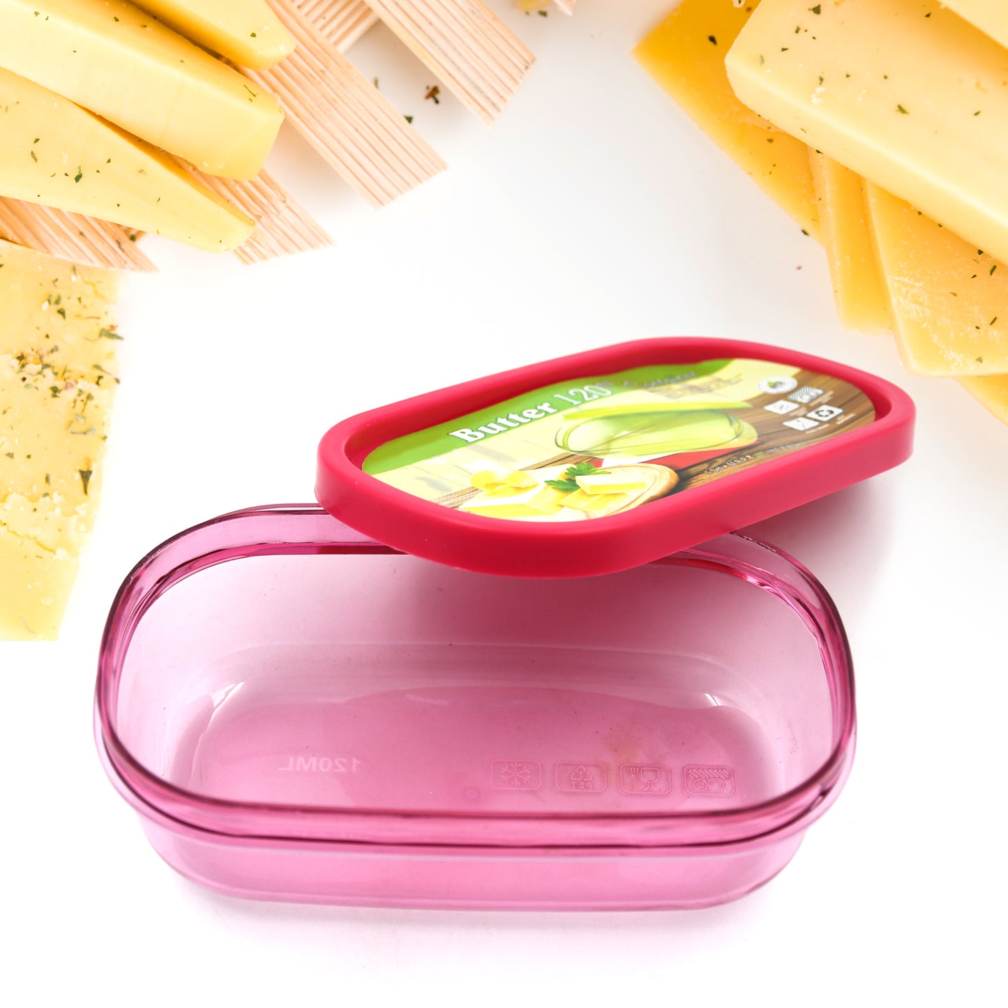 Butter Container Pp Butter Storage Box Easy To Take Portable Large Capacity For Kitchen For Home For Cheese For Butter (120 Ml)