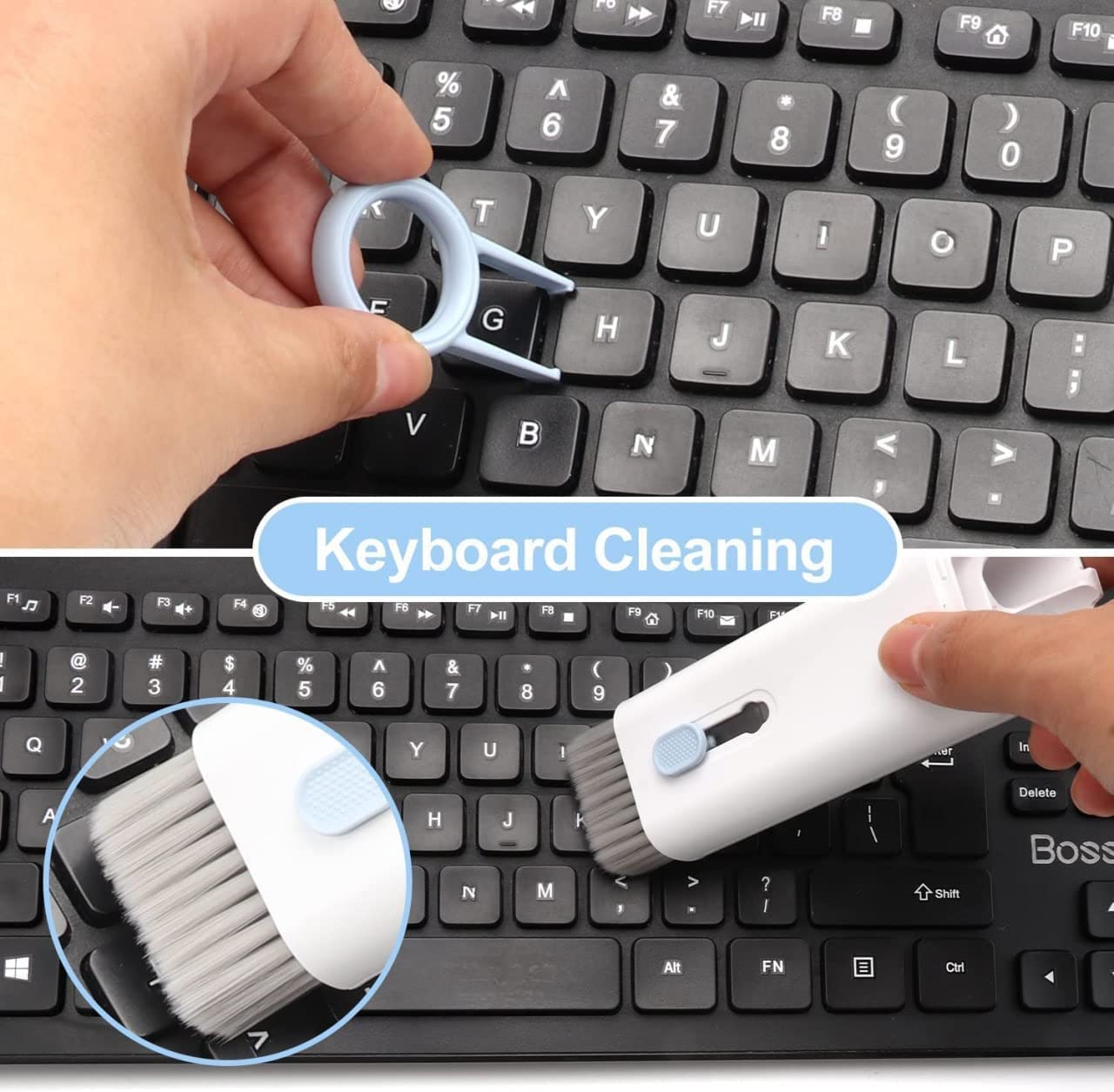 7 In 1 Electronic Cleaner Kit Cleaning Kit For Monitor Keyboard Airpods Screen Dust Brush Including Soft Sweep Swipe Airpod Cleaner Pen Key Puller And Spray Bottle