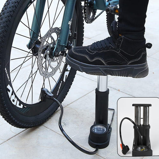 Portable Mini Bike Pumpcycle Pump Foot Activated With Gauge Floor Bicycle Pump  Cycle Pump