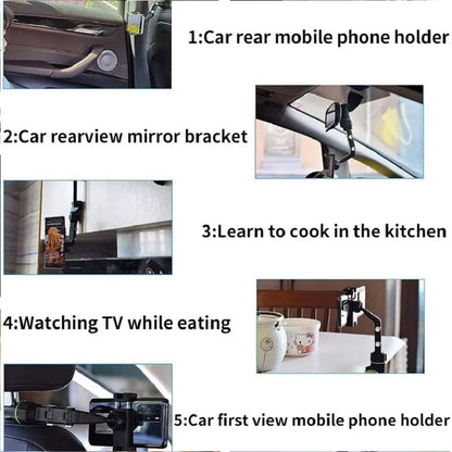 Multifunctional Car Rear View 360 Rotatable Mobile Holder