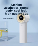 Load image into Gallery viewer, Handheld High-Speed Fan, 100 Speeds, Digital Display, USB-C, Model HX-F369
