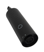 Load image into Gallery viewer, Handheld HEPA vacuum cleaner showing suction inlet opening and power button with transparent dustbin chamber

