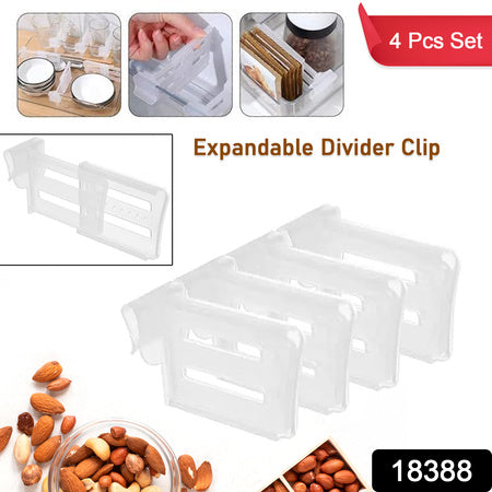 Refrigerator Internal Drawer Shelf Divider Clip (4 Pcs Set)