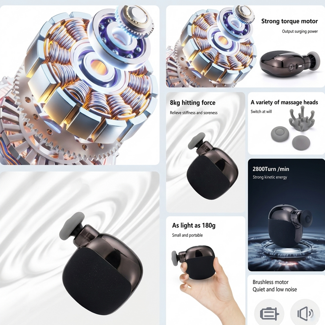 New Arrival Pocket-sized Percussion Deep Tissue Mini Fascia Muscle Massage Gun Portable Fascial Massager Gun