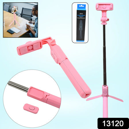 Portable Foldable Selfie Stick With Remote Control 3-axis Tripod Hand Stabilizer For Smartphones Tiktok Vlog Youtuber Video Recording (1 Pc)