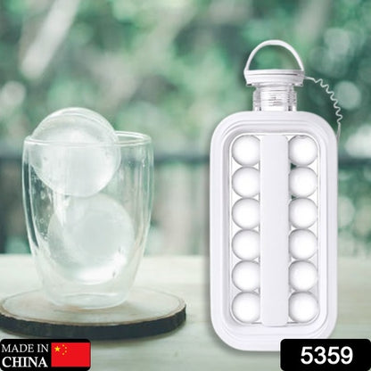 Ice Tray Foldable Ice Cube Molds With Lid2-in-1 Ice Box Ice Cube Speeder Ice Ball Maker Ice Cube Making Bottle14-ice Balls For Outing Camping Hiking