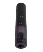 Load image into Gallery viewer, Portable handheld vacuum cleaner front view showing power button, suction control icons and dustbin release mechanism

