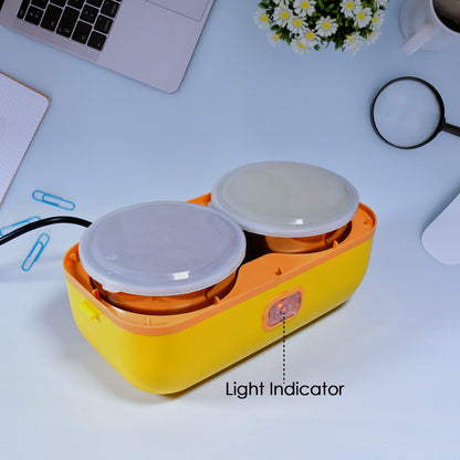 2layer Electric Lunch Box For Office Portable Lunch Warmer With Removable 4 Stainless Steel Container.