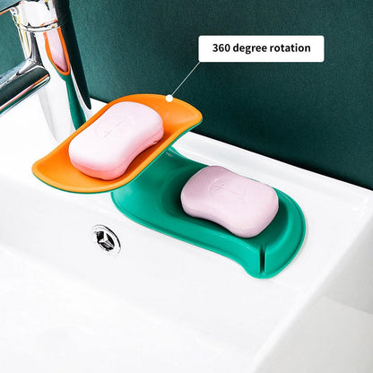 Plastic Double Layer Soap Dish Holder Decorative Storage Holder Box For Bathroom Kitchen Easy Cleaning Soap Saver.