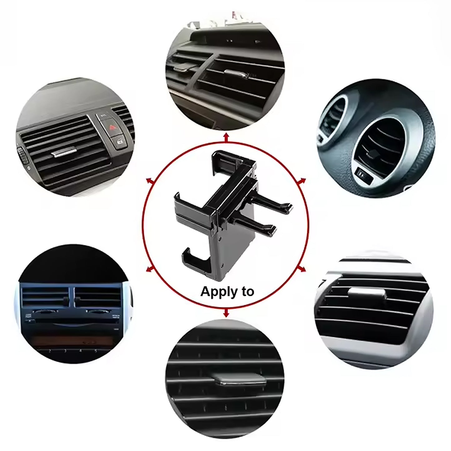 smartphone Car Phone Holder Car Air Conditioning Vent Phone Holder Holder Stand For Mobile Phone Cellphone Gps Dashboard Bracket For Car (1 Pc)