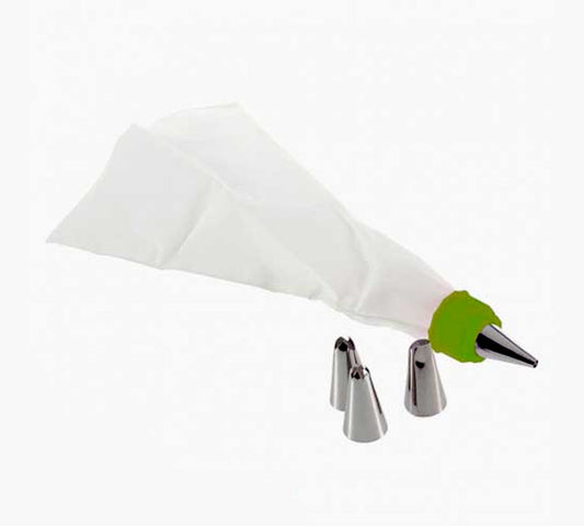 Cake Decorating Nozzle With Piping Bag Stainless Steel Piping Cream Frosting Nozzles