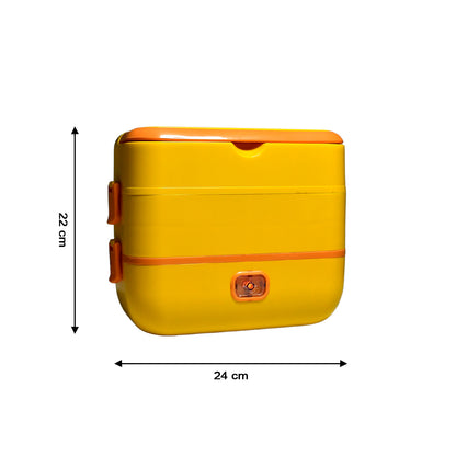 2layer Electric Lunch Box For Office Portable Lunch Warmer With Removable 4 Stainless Steel Container.