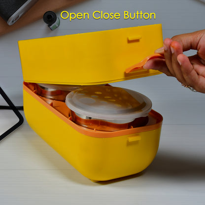 2layer Electric Lunch Box For Office Portable Lunch Warmer With Removable 4 Stainless Steel Container.