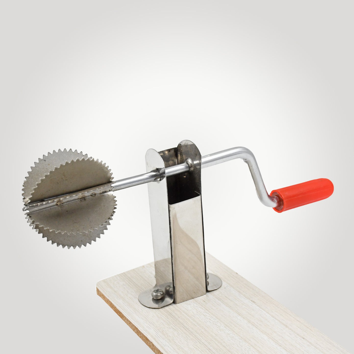 Stainless Steel Coconut Scraper With Wooden Base (1 Pc)