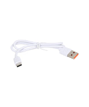White USB-C charging cable with USB-A to USB-C connectors for portable espresso maker charging