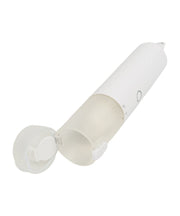White cylindrical Vacuum Cleaner with a cap on a white background
