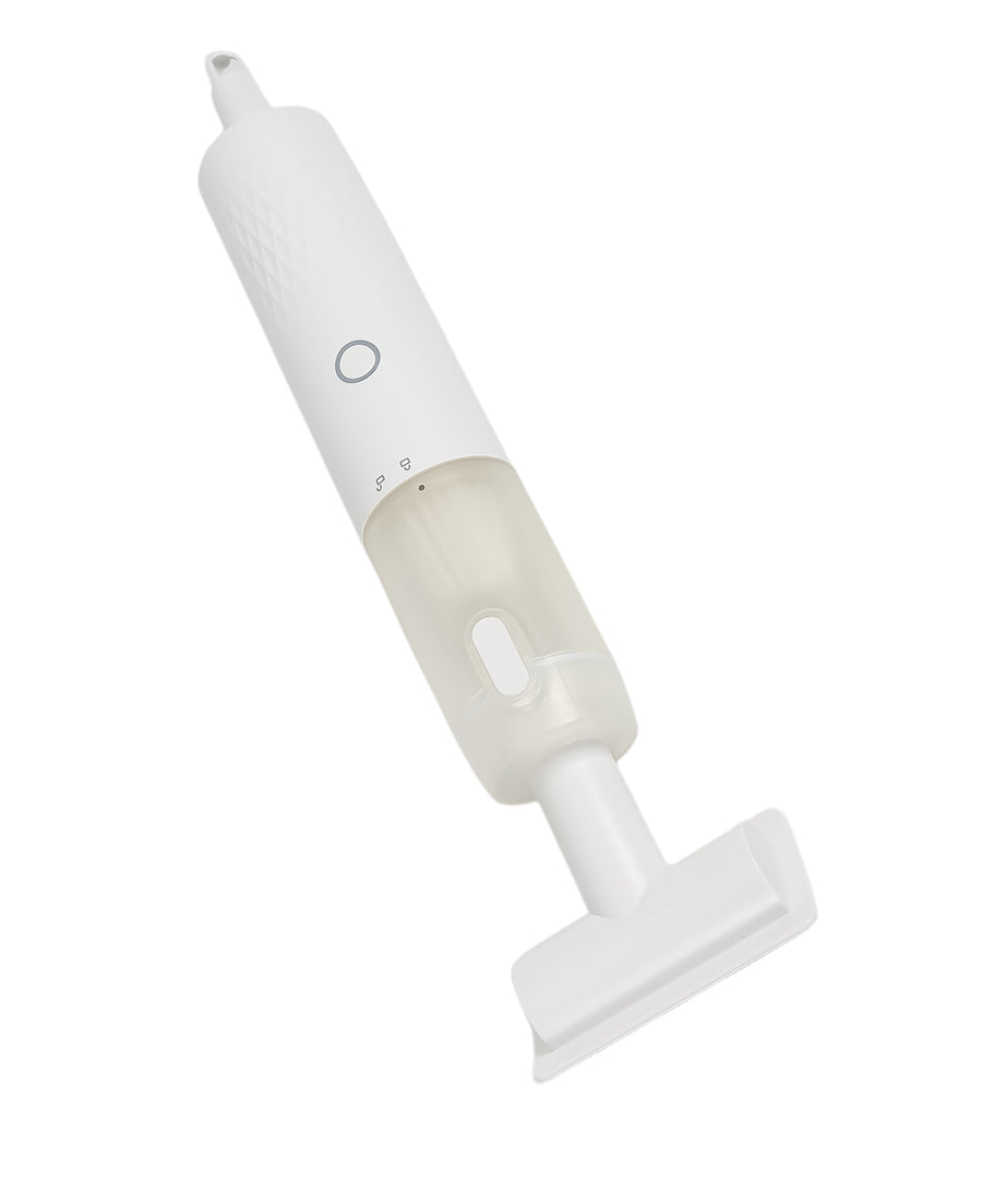 White handheld vacuum cleaner on a white background