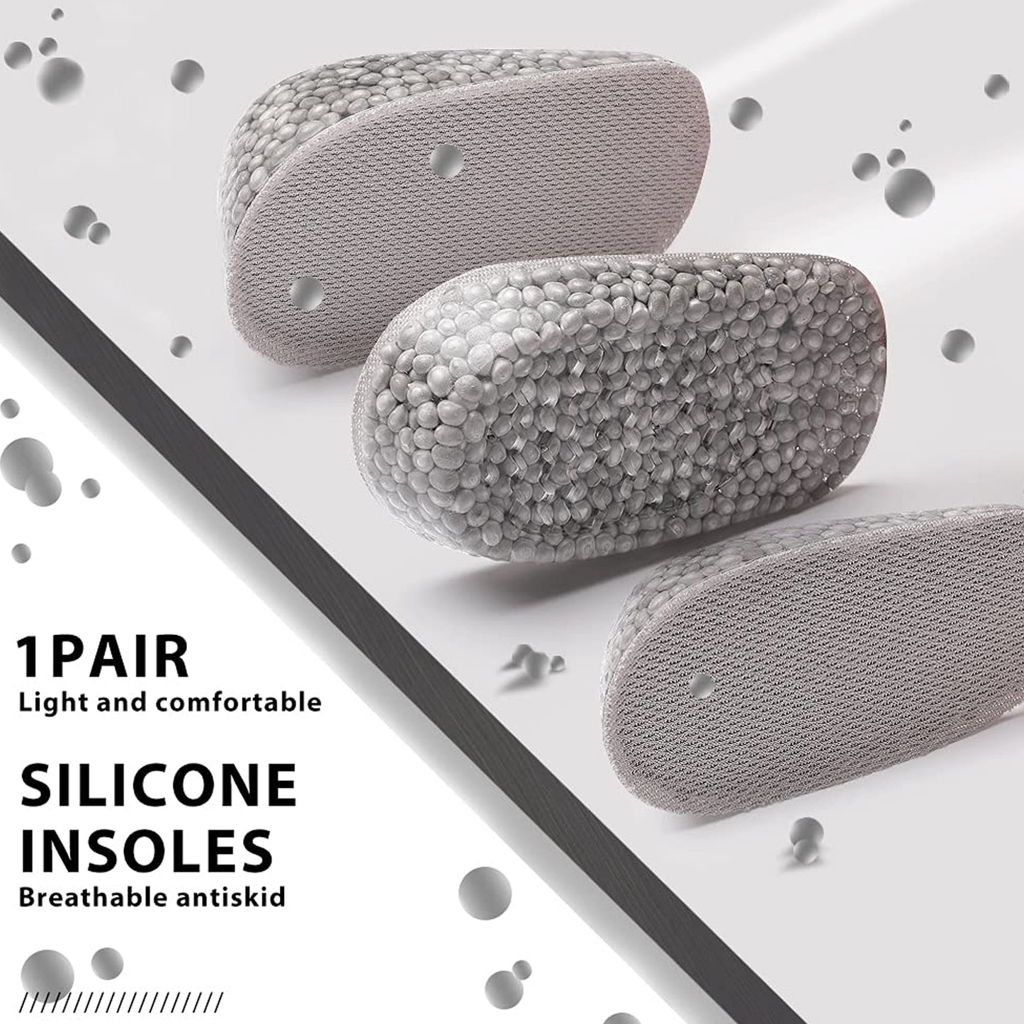 Height Increase Silicone Insoles Heel Shoe Pads (116 Cm  1 Pair)