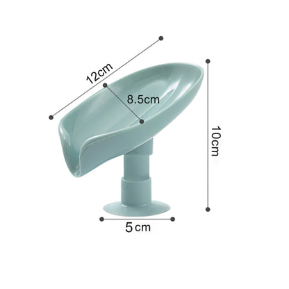 Self Draining Soap Holder For Bathroom Leaf Shape Soap Dish Kitchen Soap Tray