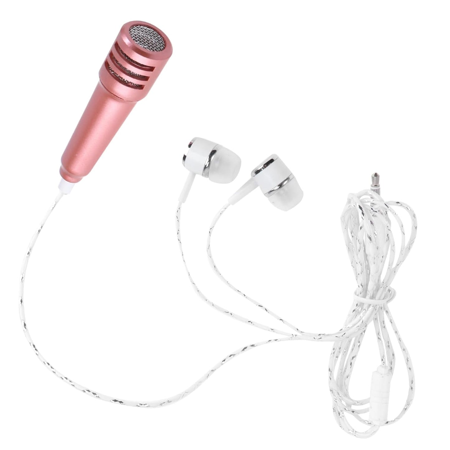 Mini Microphone Mic With Earphone For Voice Recording Mike Mic Microphone With Handsfree For Mobile Computer Headphone Handfree Earphone Usb Microphone Vocal Gift Miniature Children (1 Pc)