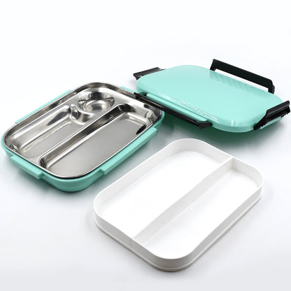 Break Time Lunch Box Steel Plate Multi Compartment Lunch Box Carry To All Type Lunch In Lunch Box  Premium Quality Lunch Box Ideal For Office  School Kids  Travelling Ideal