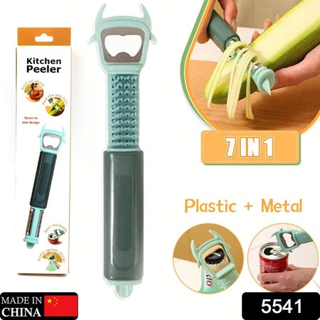 Multifunctional Vegetable Fruit Peelers Slicer Can Opener 7 In 1 Kitchen Peeler For Veggie Fruit Potato Carrot Durable Kitchen Peeling Tool Non-slip Handle Durable For Potato Fruit Vegetables Carrots Cucumbers