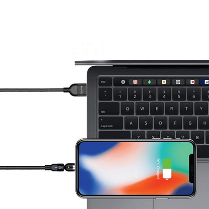 3 In 1 Magnetic Usb Charging Cable  Usb-c Android And Lightning With Extra Protecting Nylon Strong Magnetic Cable With Full Rotation Support Fast Charging