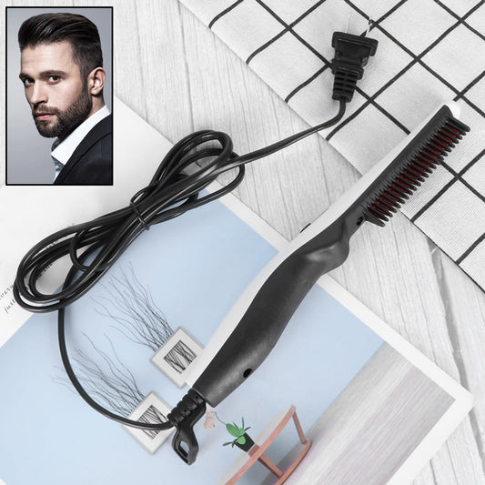 Electric Hair Straightening Comb Portable Straight Beard Comb (1 Pc)