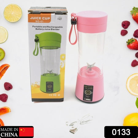 Portable Usb Electric Juicer - 6 Blades (Protein Shaker)