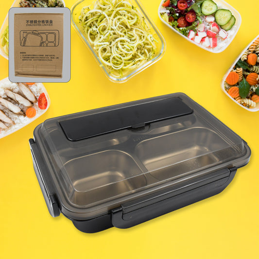 4 Compartment Insulated Lunch Box Stainless Steel Tiffin Box For Boys Girls School  Office Men For Microwave  Dishwasher  Freezer Safe Adult Children Food Container (1 Pc)