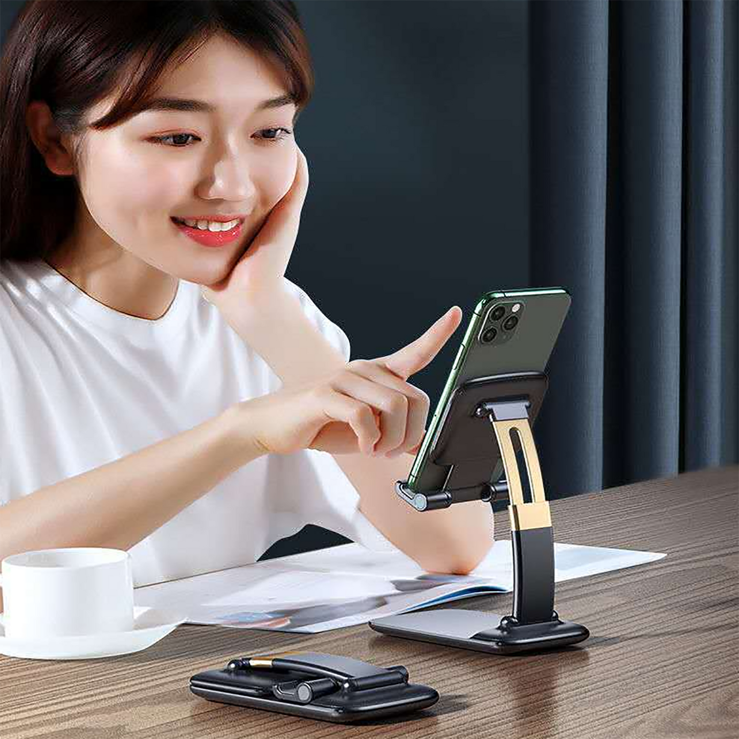 Phone Holder For Table Foldable Universal Mobile Stand For Desk