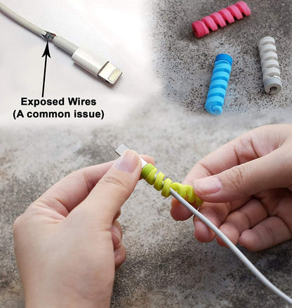 Spiral Charger Spring Cable Protector Data Cable Saver