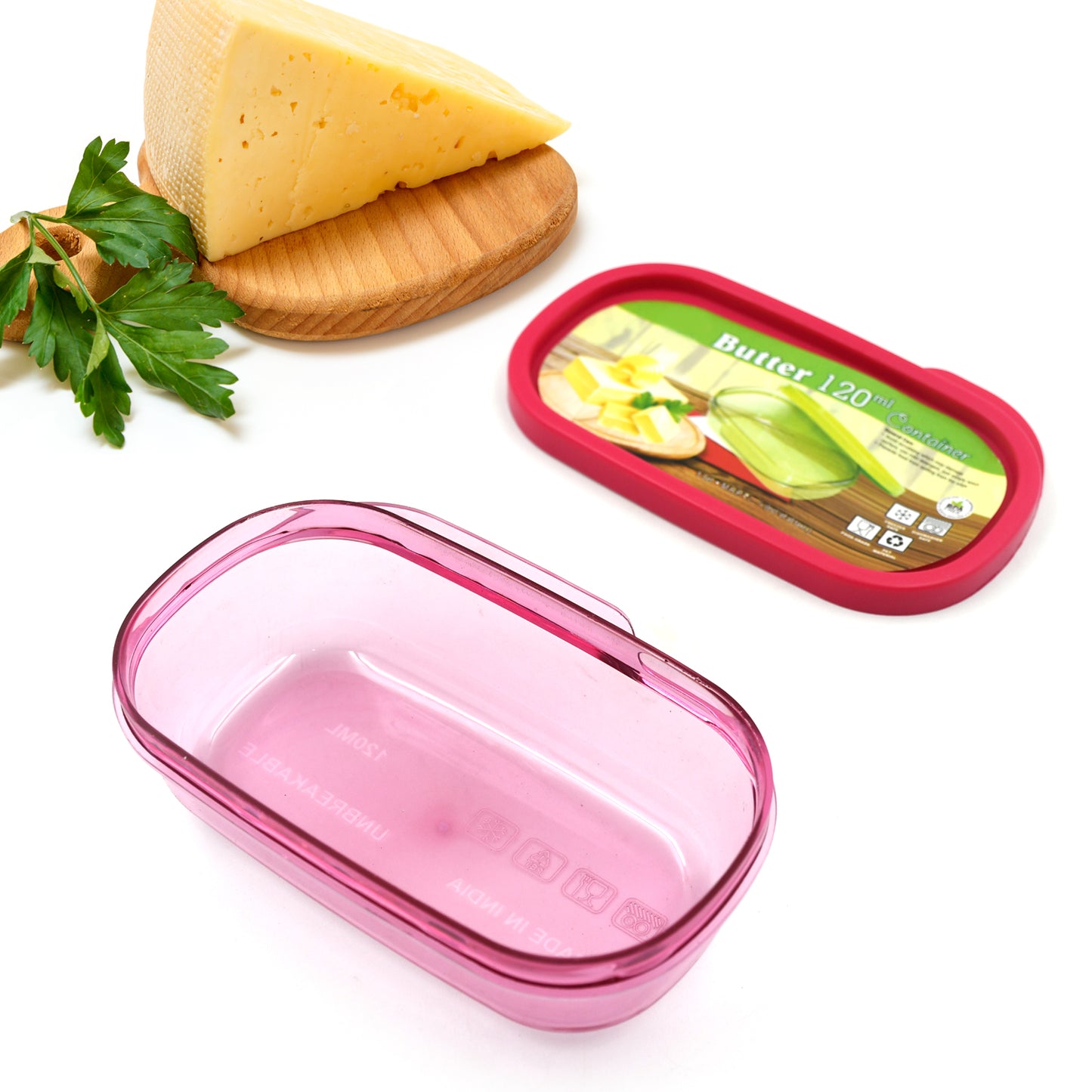 Butter Container Pp Butter Storage Box Easy To Take Portable Large Capacity For Kitchen For Home For Cheese For Butter (120 Ml)