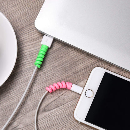 Spiral Charger Spring Cable Protector Data Cable Saver