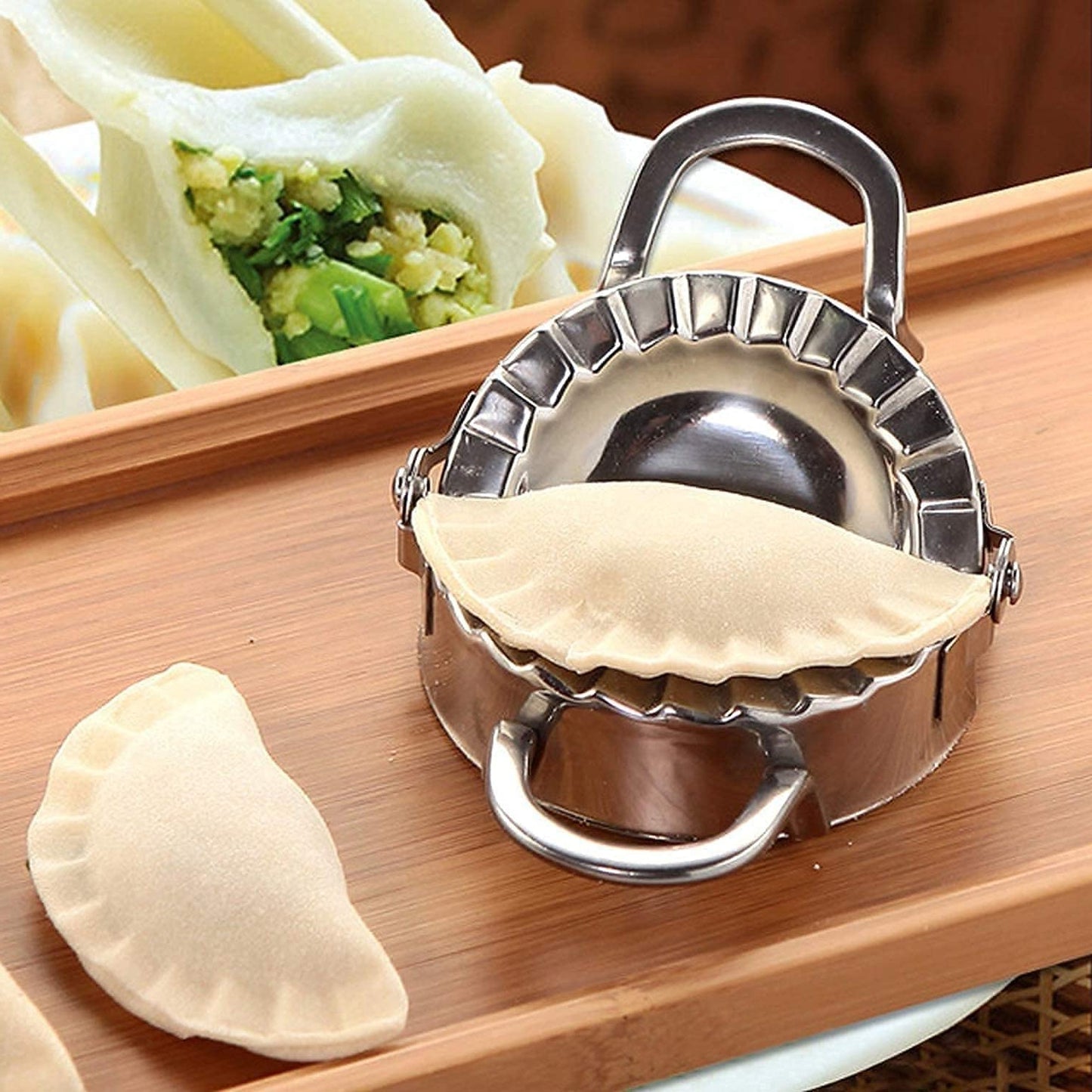 Dumpling Mold Never Rusty Strong Convenient Stainless Steel Dumpling Maker Durable For Home (1 Pc)