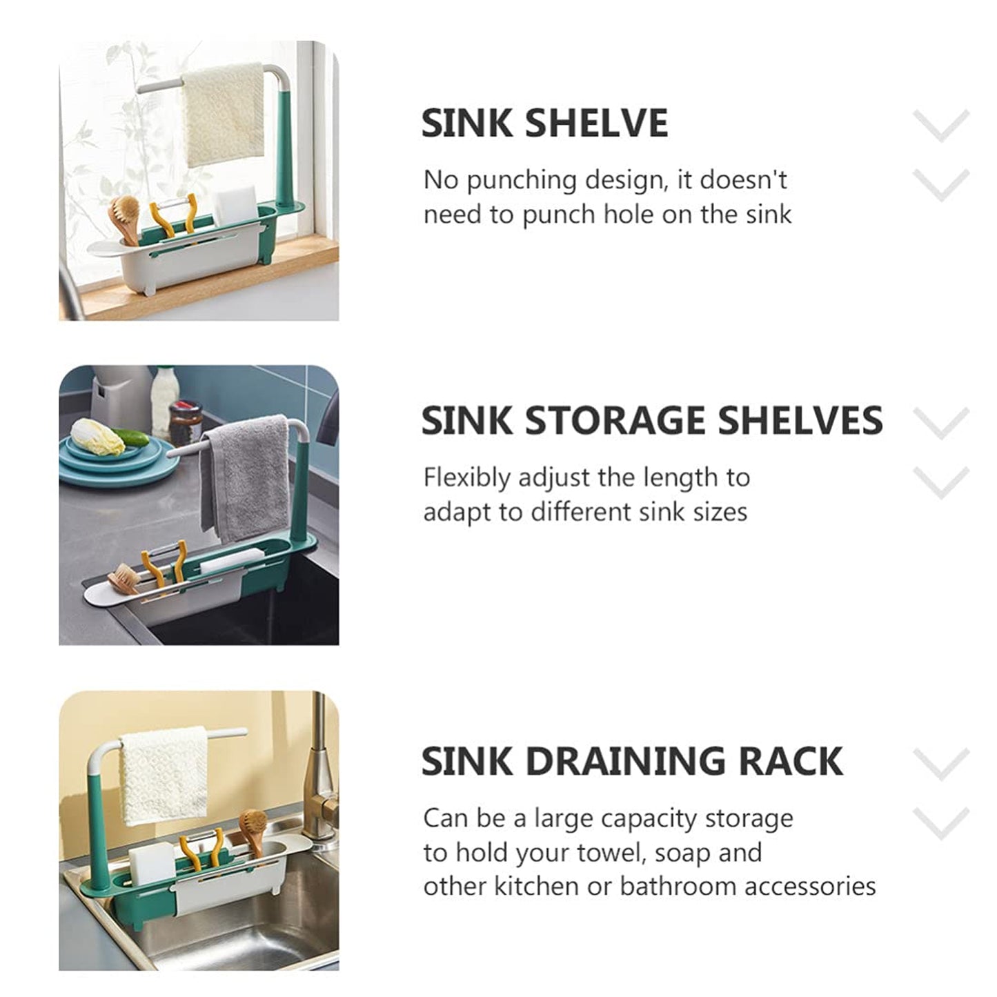 Expandable Kitchen Drying Basket Rack For Kitchen Use (Moq-120)