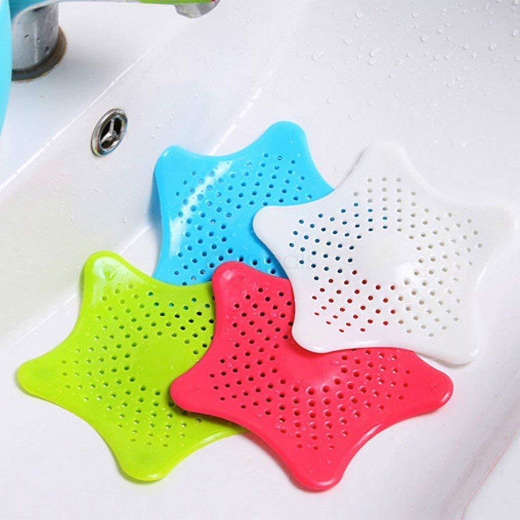 Silicone Star Shaped Sink Filter Bathroom Hair Catcher Drain Strainers For Basin