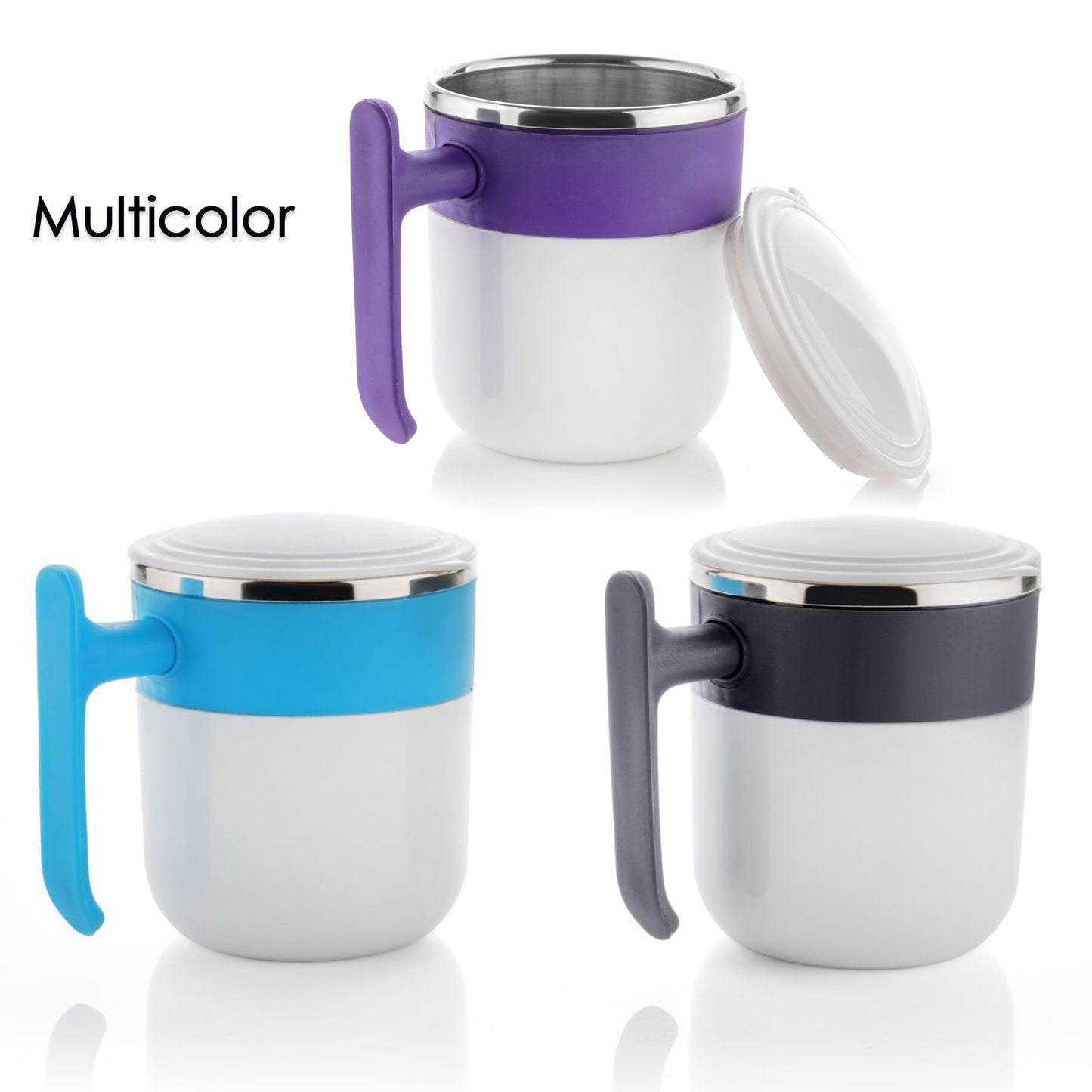 Stainless Steel Lid Cover Hot Coffeetea Mug Hot Insulated Double Wall Stainless Steel Coffee And Milk Cup With Lid - Coffee Cup (1 Pc )