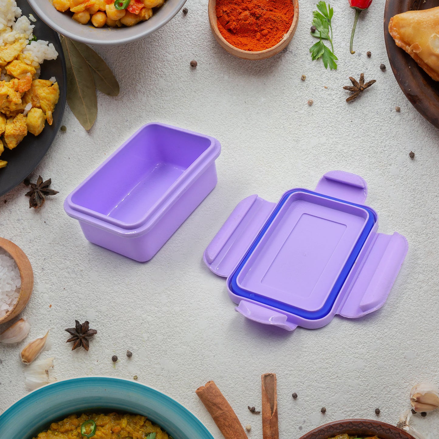 Lunch Box Plastic With Steel Plate Small Lunch Box High Quality Box For Kids School Customized Plastic Lunch Box For Girls  Boy