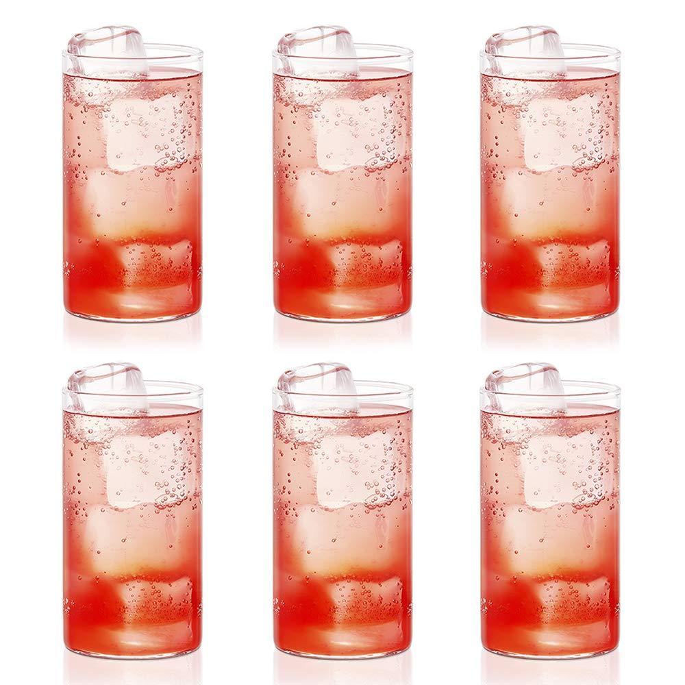 Heavy Unbreakable Stylish Plastic Clear Look Fully Transparent Glasses Set 330ml (6pcs)